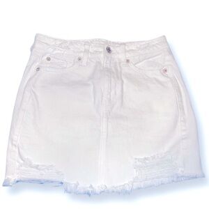 AMERICAN Eagle White Distressed Jean Skirt size XS